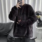 Men Sweatshirts Sweater Men's Loose Long-Sleeved T-shirt Warm Top