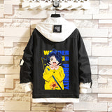 Comic Denim Jacket Casual Loose Denim Jacket Coat Printing