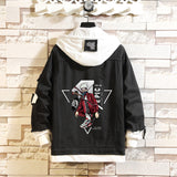 Comic Denim Jacket Men's and Women's Tops