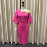 Nina Parker plus Size Dresses Sheath off-the-Shoulder plus Size Dress