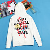 Anti Social Club Hoodie Men's Clothing Print Autumn and Winter Clothing Loose Men and Women