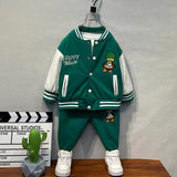 Toddler Boys Pants Boys' Baseball Jacket Two-Piece Set