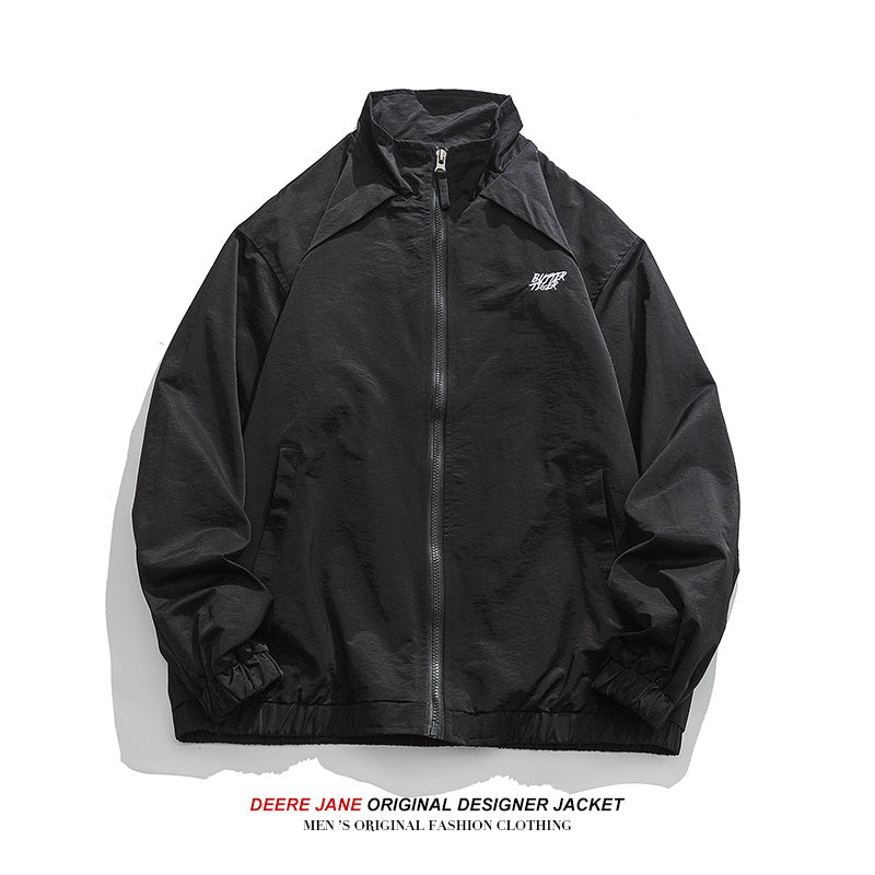 Men Jacket Men's Spring and Autumn Loose All-Matching Casual
