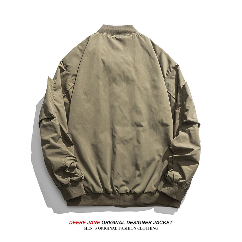 Men Jacket Spring Coat Men's Spring and Autumn Baggy Casual Jacket