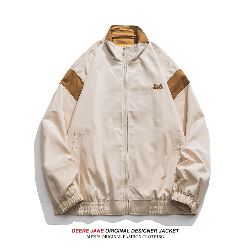 Men Jacket Men's Spring and Autumn Loose Versatile Casual Jacket