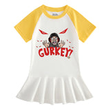 Fgteev Summer Cartoon Half Sleeve Girl Dress