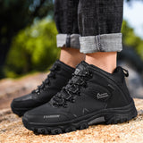 Men's Boots plus Size Men's Shoes Autumn and Winter Warm Fashion Outdoor Casual