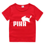 Children Pokemon Pikachu T Shirt Summer Cotton Short Sleeve T-shirt Sports