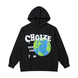 Mens Fall Outfits Printed Hoodie Men's Autumn and Winter Loose Hoodie