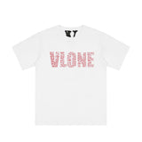 Skull Vlone Shirt Skull Large V Printed Short Sleeve T-shirt Men's Loose Half Sleeve