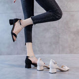 Nude Block Heel Peep Toe Sandals