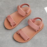Women Open Toe Sandals Flats Large Size Sandals Summer Casual Sports Flat Shoes