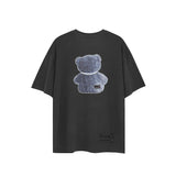 We11 Done T Shirts Bear Pattern Reflective round Neck T Shirts Men and Women