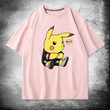 Men and Women Pokemon Pikachu T Shirt Cotton Short Sleeve T-shirt