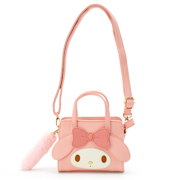 My Melody Bag Pom Pom Purin Fashion Series Cute Cartoon Shoulder Bag Crossbody Bag Handle Dual-Use Kulomi