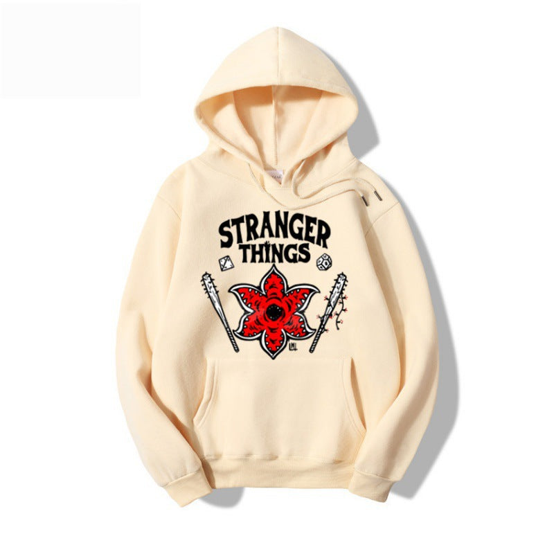 Stranger Things Hoodie Stranger Things Anime Print Hoodie Top Brushed Hoody