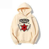Stranger Things Hoodie Stranger Things Anime Print Hoodie Top Brushed Hoody