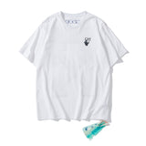 Summer off Pink Gradient Arrow Pattern round Neck Pullover Short Sleeve Men and Women Half Sleeve t shirt
