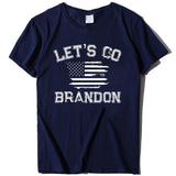 Let's Go Brandon T Shirt Letter Print Short-Sleeve T-shirt for Women
