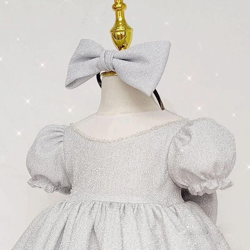 Princess Charlotte Flower Girl Dress Baby Summer Retro Little Girl Puff Sleeve Princess Dress