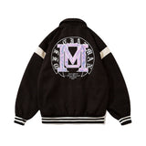 Baby Blue Varsity Jacket Baggy Coat Men's and Women's Autumn