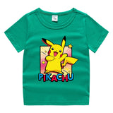 Children Pokemon Pikachu T Shirt Cotton T-shirt Casual Sports Cute