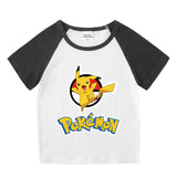 Children Pokemon Pikachu T Shirt Short Sleeve T-shirt Cotton Leisure Sports