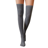 Winter Chunky Cable Thick Knit Thigh High Socks Long Stockings Boot over the Knee Bunching Socks Knitted Socks