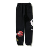 Kanye West Sunday Service Pant Vintage Graffiti Printing Sweatpants Casual Sports Fleece-Lined