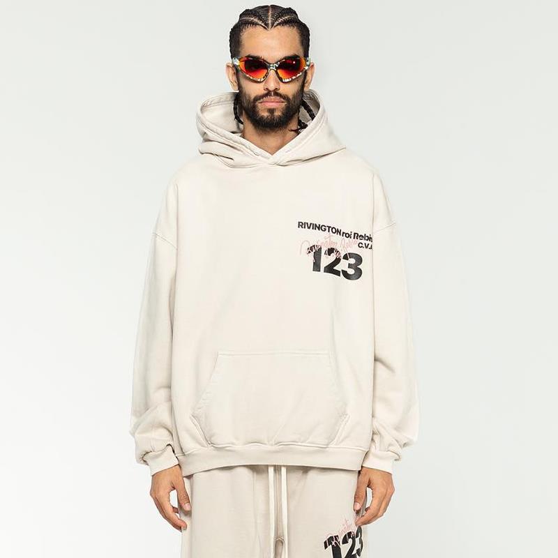 Rrr123 Hoodie Trendy Loose Casual Faded 123 Digital Printed Hoodie