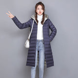 Women Winter Coats Puffer Jacket Down Coat Down Jacket Hooded Light & Fashionable White Duck Down Coat