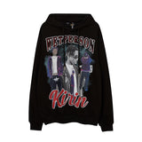 Mens Fall Outfits Autumn and Winter Loose Rapper Eminem Hooded Hoodie