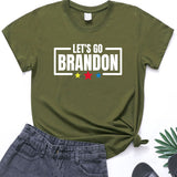 Let's Go Brandon T Shirt Letter Print Short-Sleeve T-shirt Women's Top