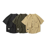 Baggy Baseball Jersey Men's Summer Loose Baseball Collar Short Sleeve