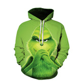 Grinch Hoodie 3D Printed Hoodie Sweater Christmas Casual