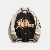 Vintage Letterman Jacket Autumn Letter Multicolor Printing Jacket