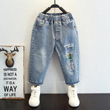 Toddler Boys Pants Children's Clothing Boys Autumn Clothing Ripped Denim