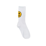 Drew House Smiley Face Printed Stockings Fashion Brand Leisure Cotton Mid-Calf Length Socks
