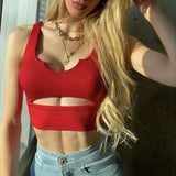Women Rave Outfits Tops Summer Top Women's plus Size Sexy Hollow out Vest