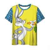 Bugs Bunny Shirt Digital Printed round Neck Short Sleeve Casual