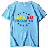 Let's Go Brandon T Shirt Printed Short-Sleeved T-shirt Women's Loose Cotton Top