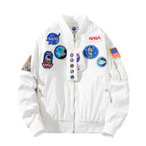 NASA Varsity Jacket Spring Casual Coat Men's and Women's Embroidered Loose