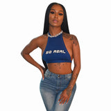 Maddy Euphoria Outfits Women's Spring Sleeveless Letters Fashion Sexy