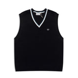 Men Sweater Vest Simple Style Sweater Vest Vest Men's Street Trend Loose V-neck Outerwear Sleeveless Sweater