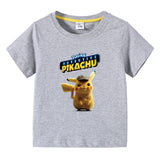 Children Pokemon Pikachu T Shirt Summer Cotton Short-Sleeved T-shirt Sports