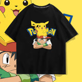 Men and Women Pokemon Pikachu T Shirt Cotton Short Sleeve T-shirt