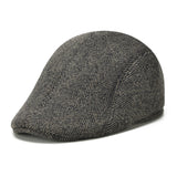 Check Beret Hat Autumn and Winter Check Middle-Aged and Elderly Men and Women Hats for the Elderly