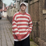 Tate Langdon Sweater Sweater Loose Striped Sweater Men's Autumn and Winter