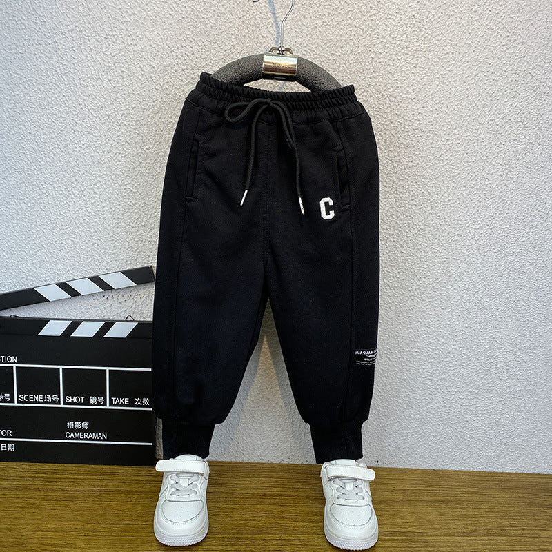 Toddler Boys Pants Boys' Spring and Autumn Knitted Track Sweatpants