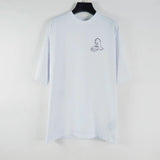 Palm Angels Sweatshirts Painted Bear Letter Print Short-Sleeve Men and Women